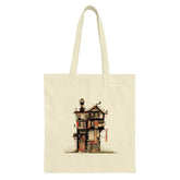 Whimsical House Tote Bag, Fantasy Home Bag, Storybook House Bag, Quirky Architecture, Unique Design Tote, Everyday Bag, Book Lover Gift - Tawshia